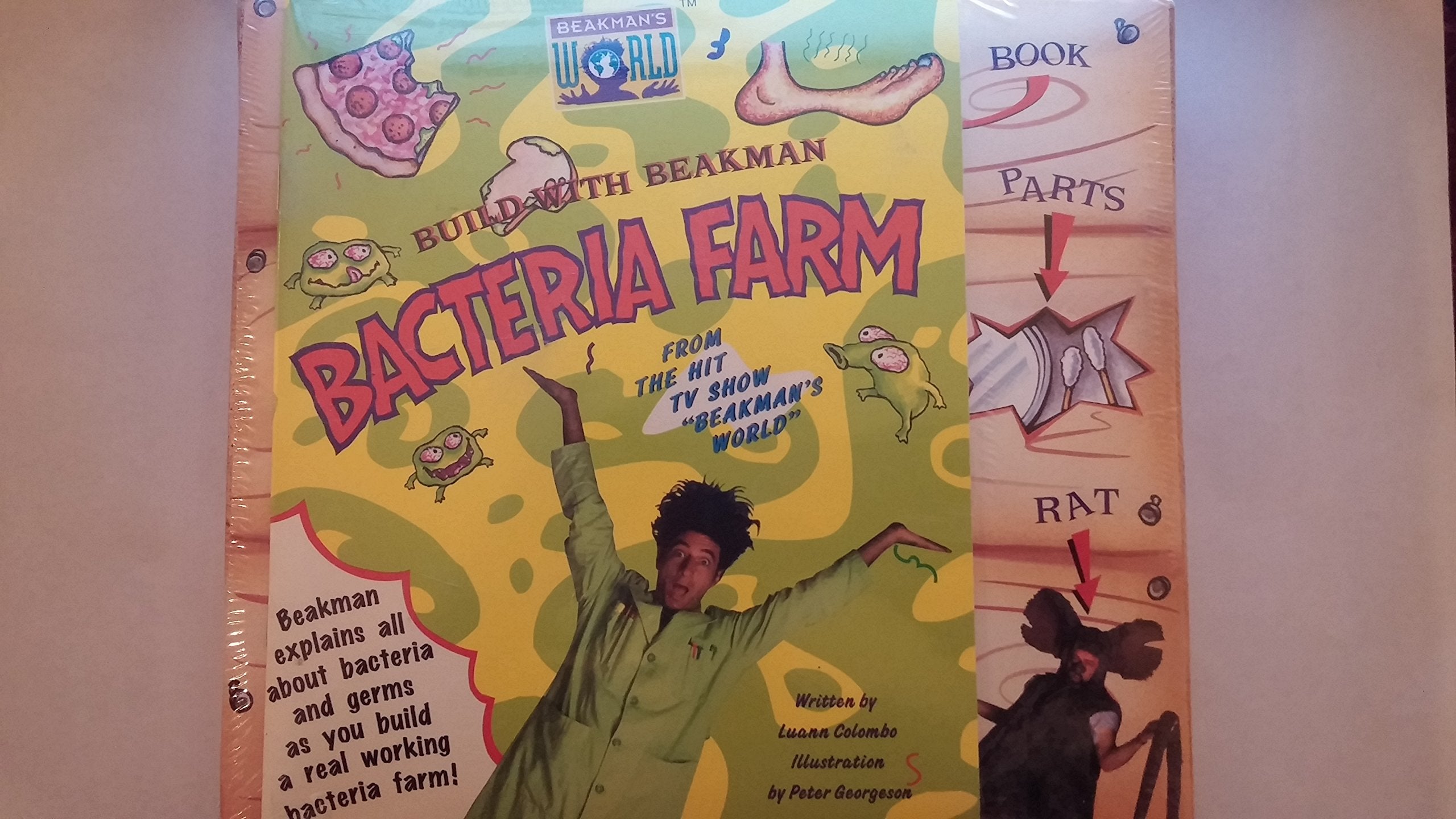 Build With Beakman: Bacteria Farm/Book, 5 Petri Dishes, Cardholder, Gelatin, and Swabs (Beakman's World),Used