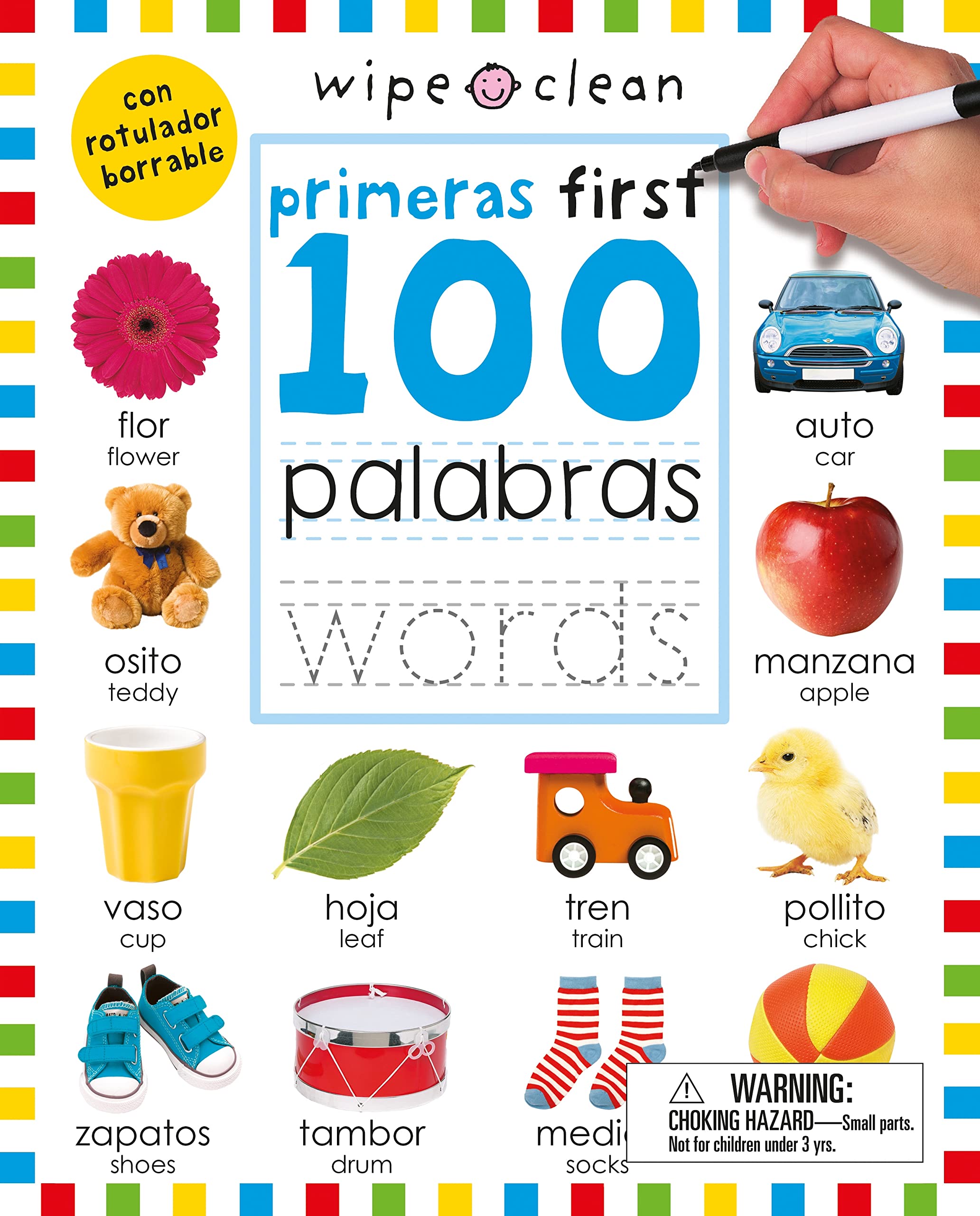 Wipe Clean: First 100 Words / 100 Primeras Palabras Bilingual (Spanishenglish) (Spanish Edition)-used