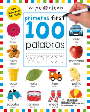 Wipe Clean: First 100 Words / 100 Primeras Palabras Bilingual (Spanishenglish) (Spanish Edition)-used