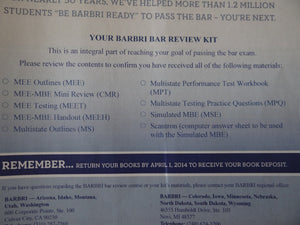 Barbri Bar Review: The Conviser Mini Review for California,Used