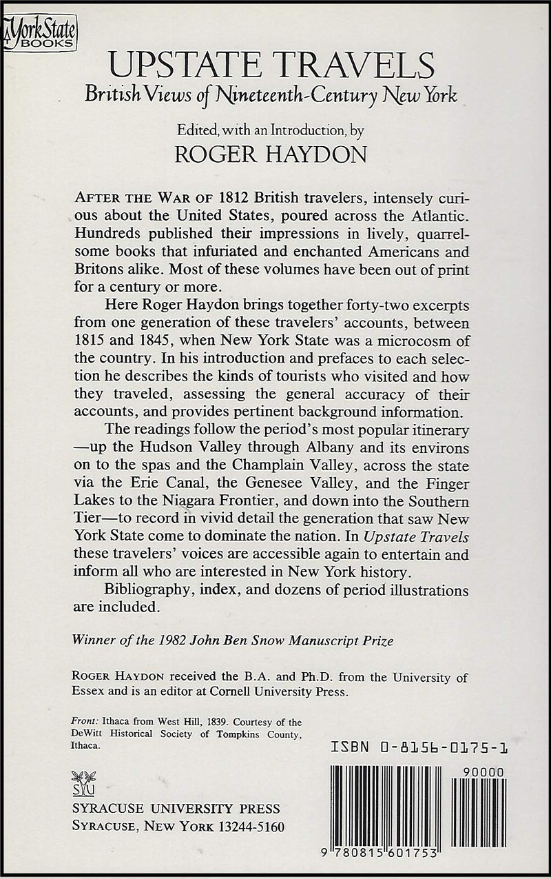 Upstate Travels: British Views of NineteenthCentury New York,Used