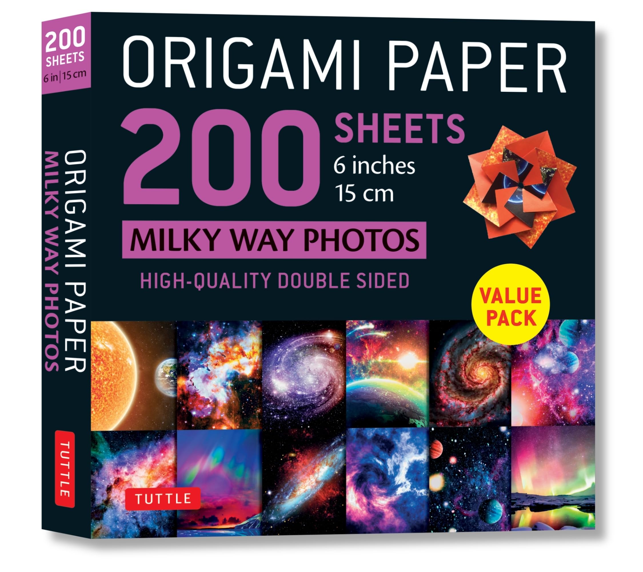 Origami Paper 200 Sheets Milky Way Photos 6' (15 Cm): Tuttle Origami Paper: Double Sided Origami Sheets Printed With 12 Differen,Used