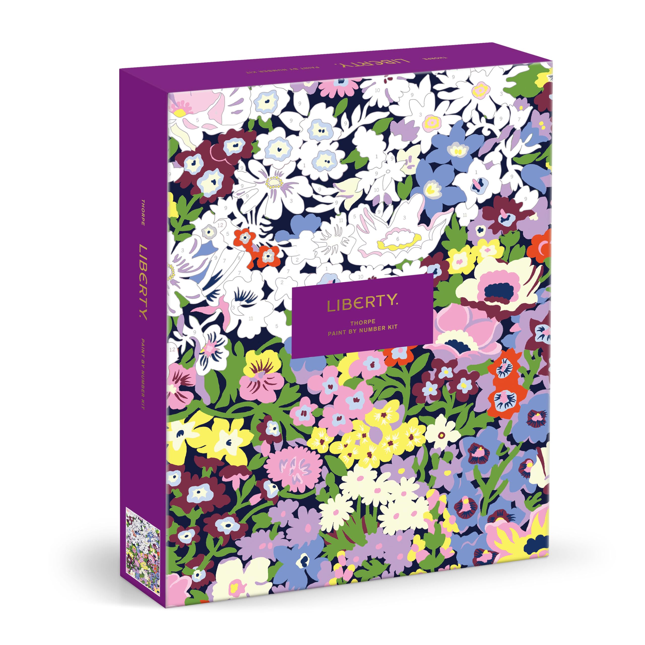 Galison Liberty Thorpe  Diy 9 X 12 Paint By Number Kit With Iconic Liberty Print Art For Beginners And Experts Includes Paint A