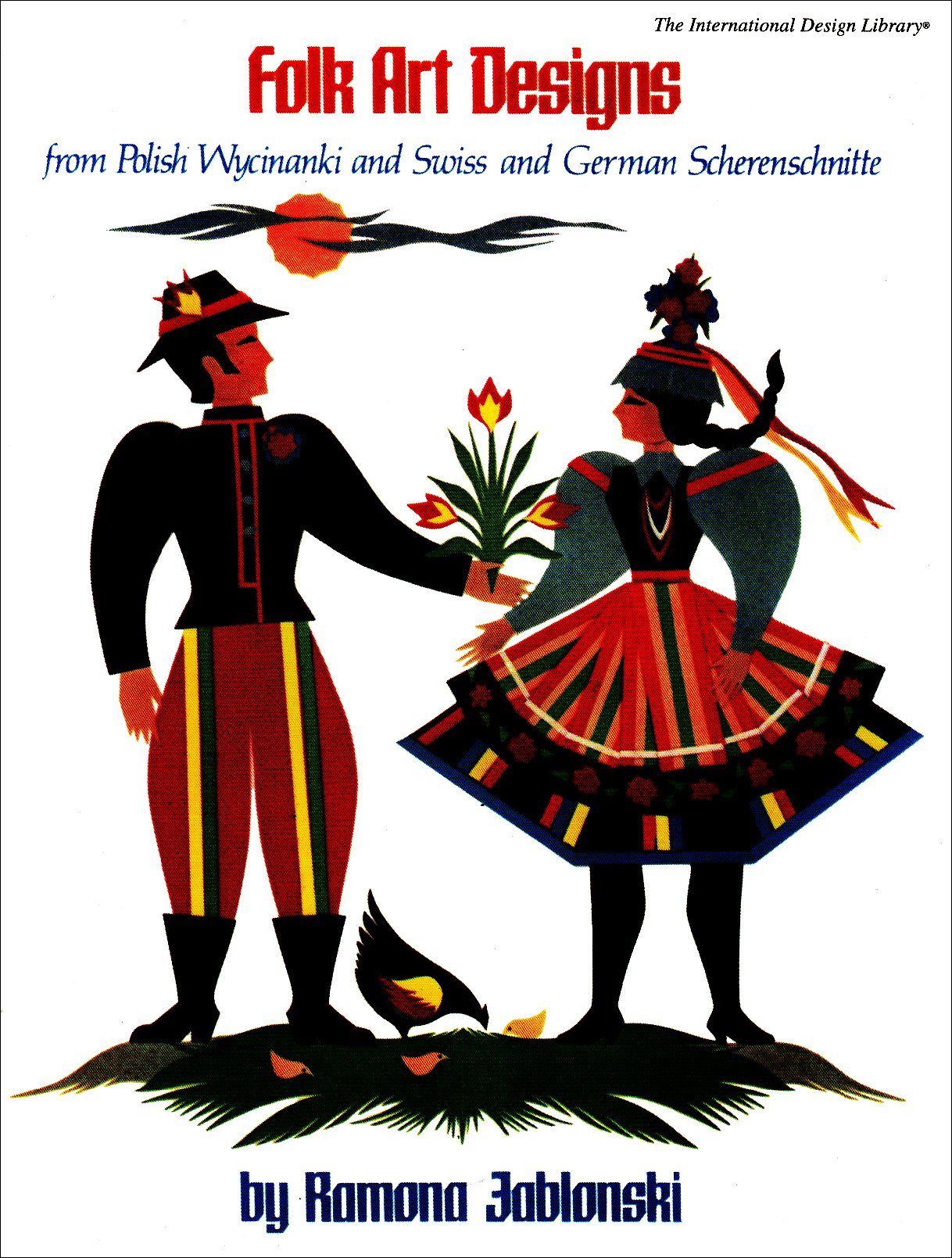 Folk Art Designs: From Polish Wycinanki And Swiss And German Scherenschnitte (International Design Library)-used