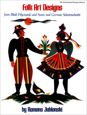 Folk Art Designs: From Polish Wycinanki And Swiss And German Scherenschnitte (International Design Library)-used
