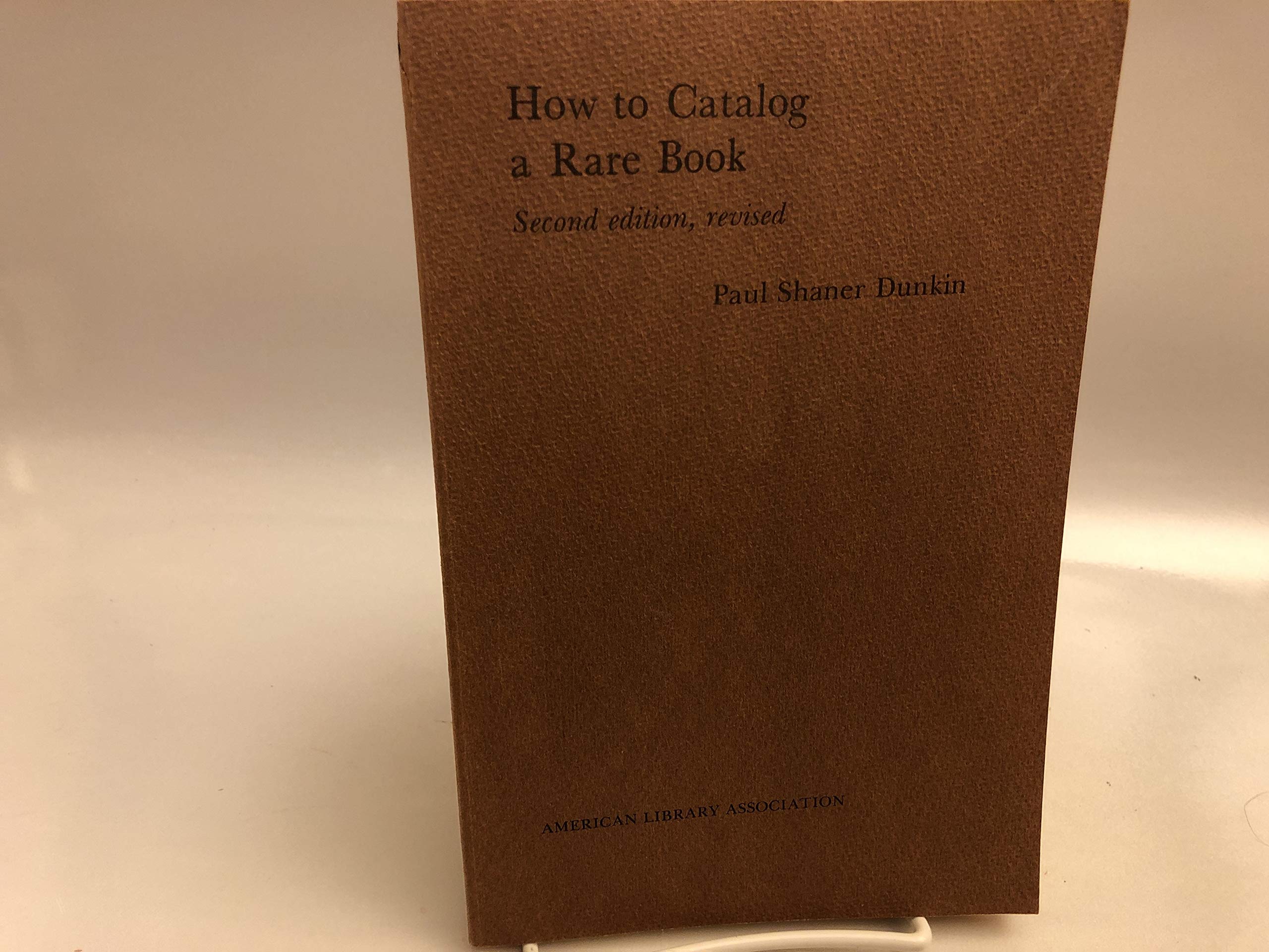 How To Catalog A Rare Book,Used