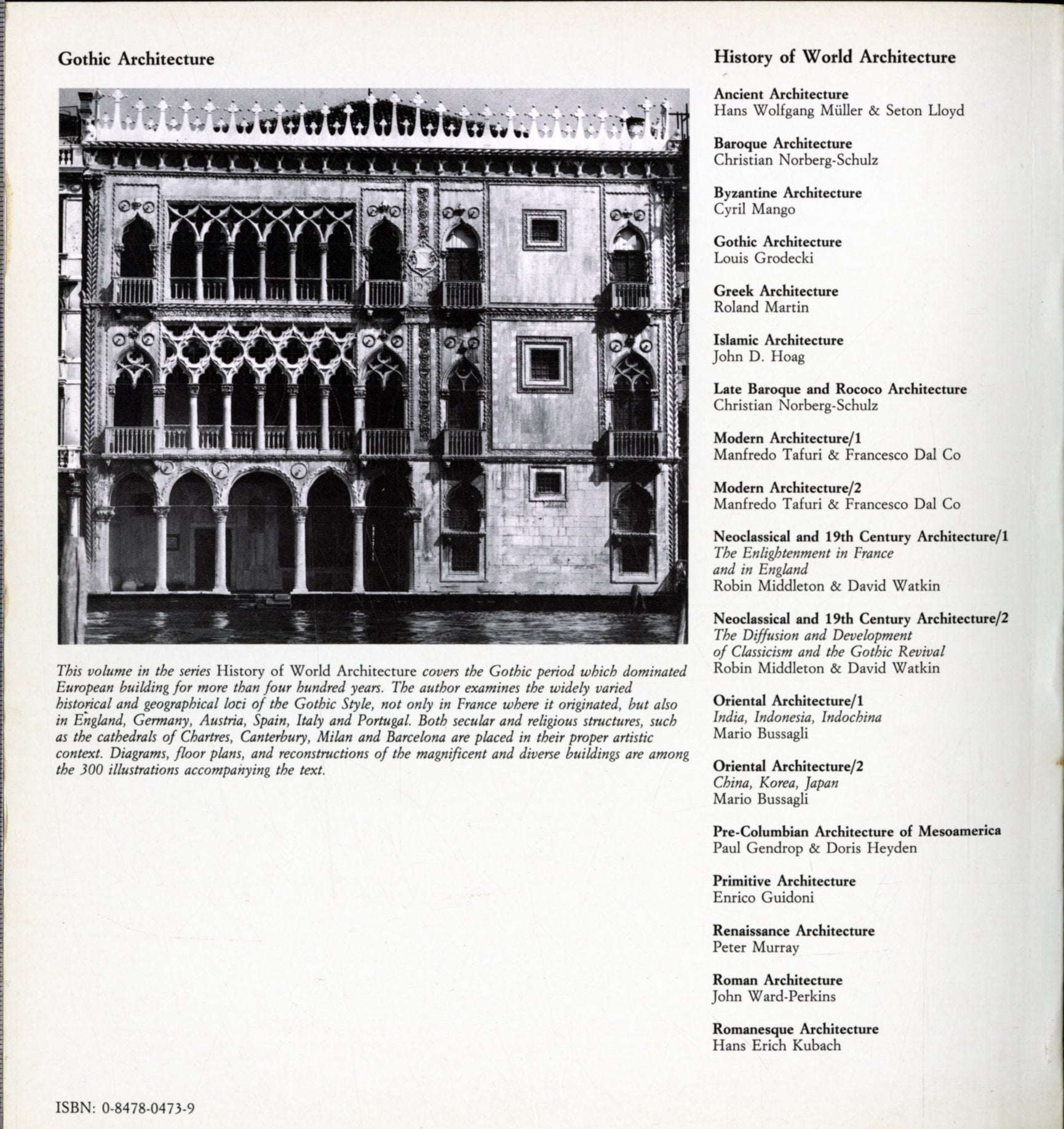 Gothic Architecture (History of World Architecture),Used