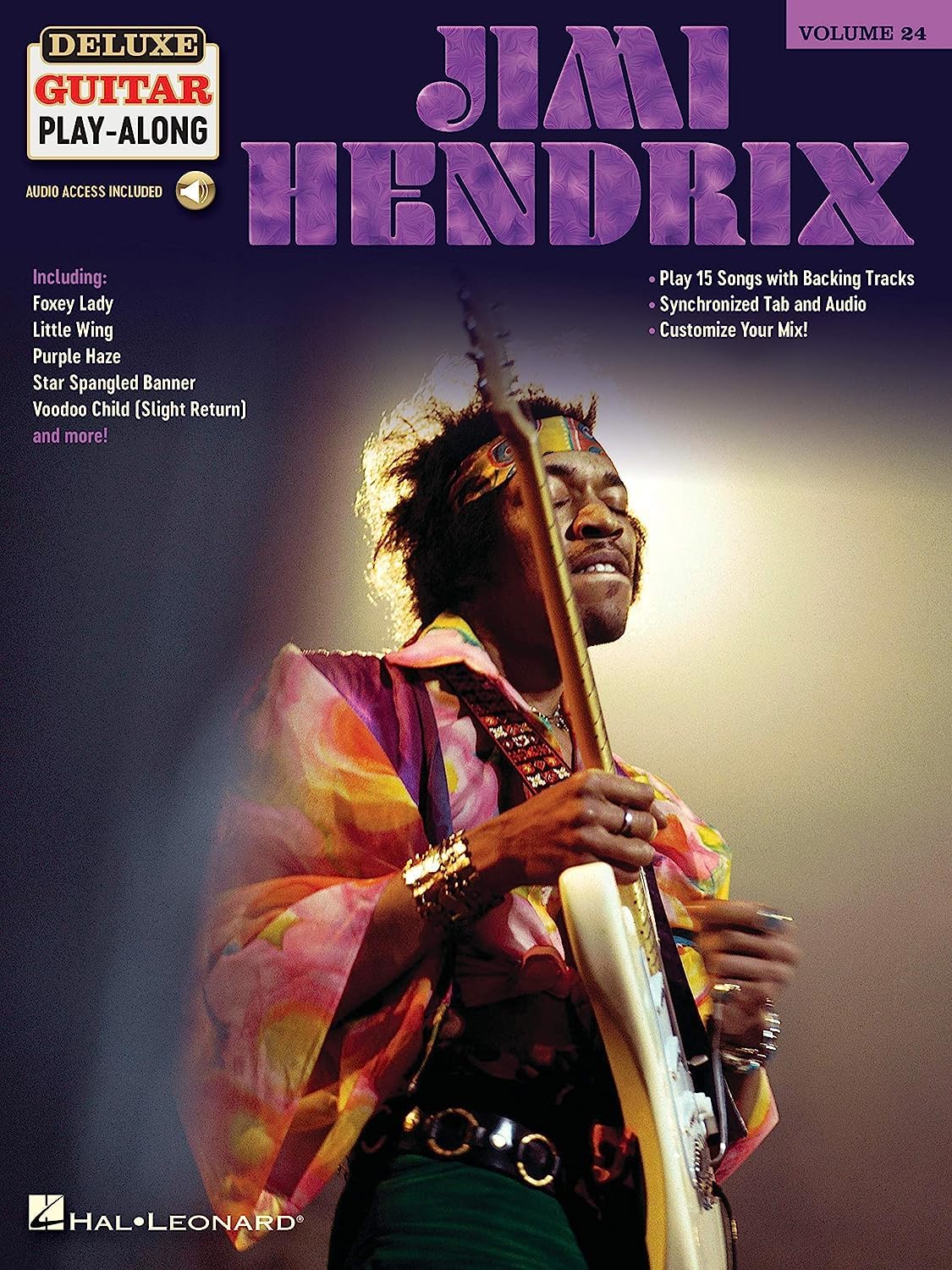 Jimi Hendrix  Deluxe Guitar PlayAlong Volume 24  Guitar Tablature Songbook with Online Audio  Play Iconic Rock Songs with Cust,Used
