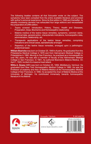 The Twelve Tissue Remedies of Schnssler,New