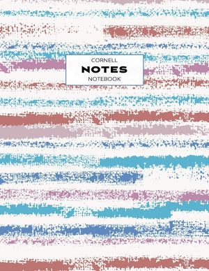 Cornell Notes Notebook: Note Taking with Graph Paper Quad Grid, Index and Numbered Pages, Stripes,Used