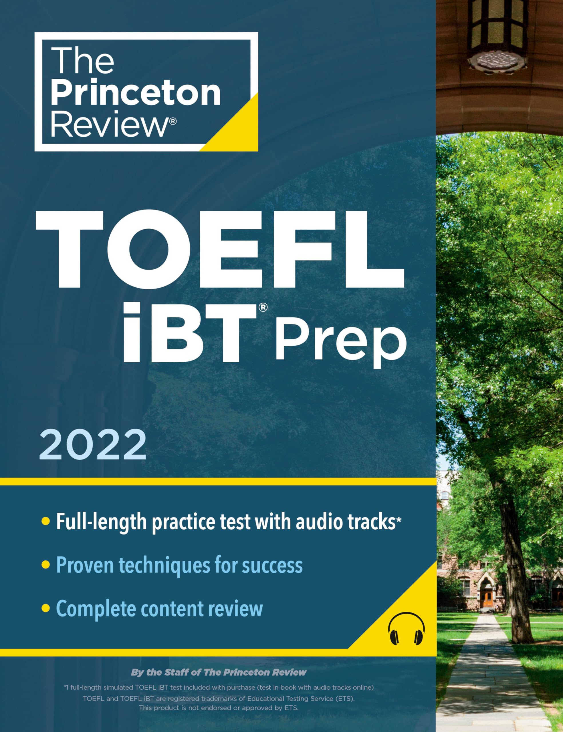 Princeton Review TOEFL iBT Prep with Audio/Listening Tracks, 2022: Practice Test + Audio + Strategies & Review (2022) (College T,Used