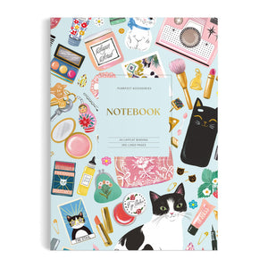 Galison Purrfect Accessories  Multifunctional Premium A5 Journal With Bright Cat Themed Artwork Includes 300 Lined Pages