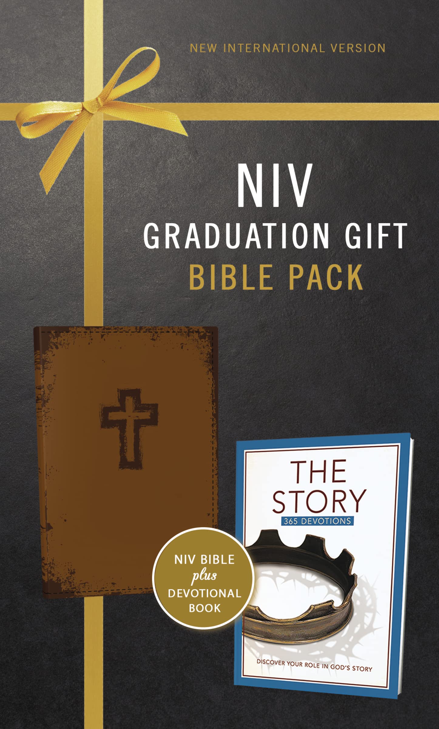 NIV, Graduation Gift, Bible Pack, Brown, Red Letter,Used