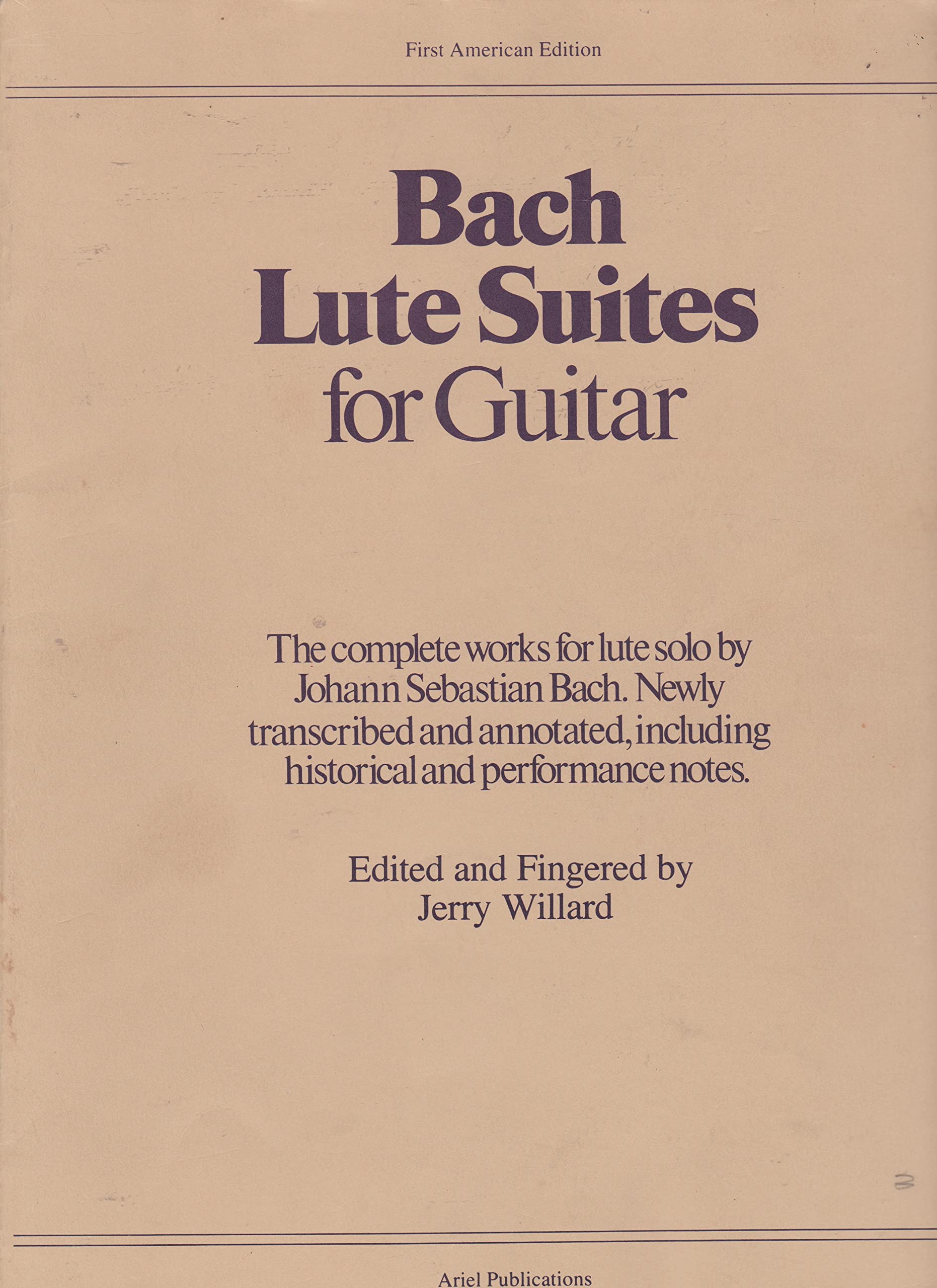 Lute Suites For Guitar (Classical Guitar Series),New