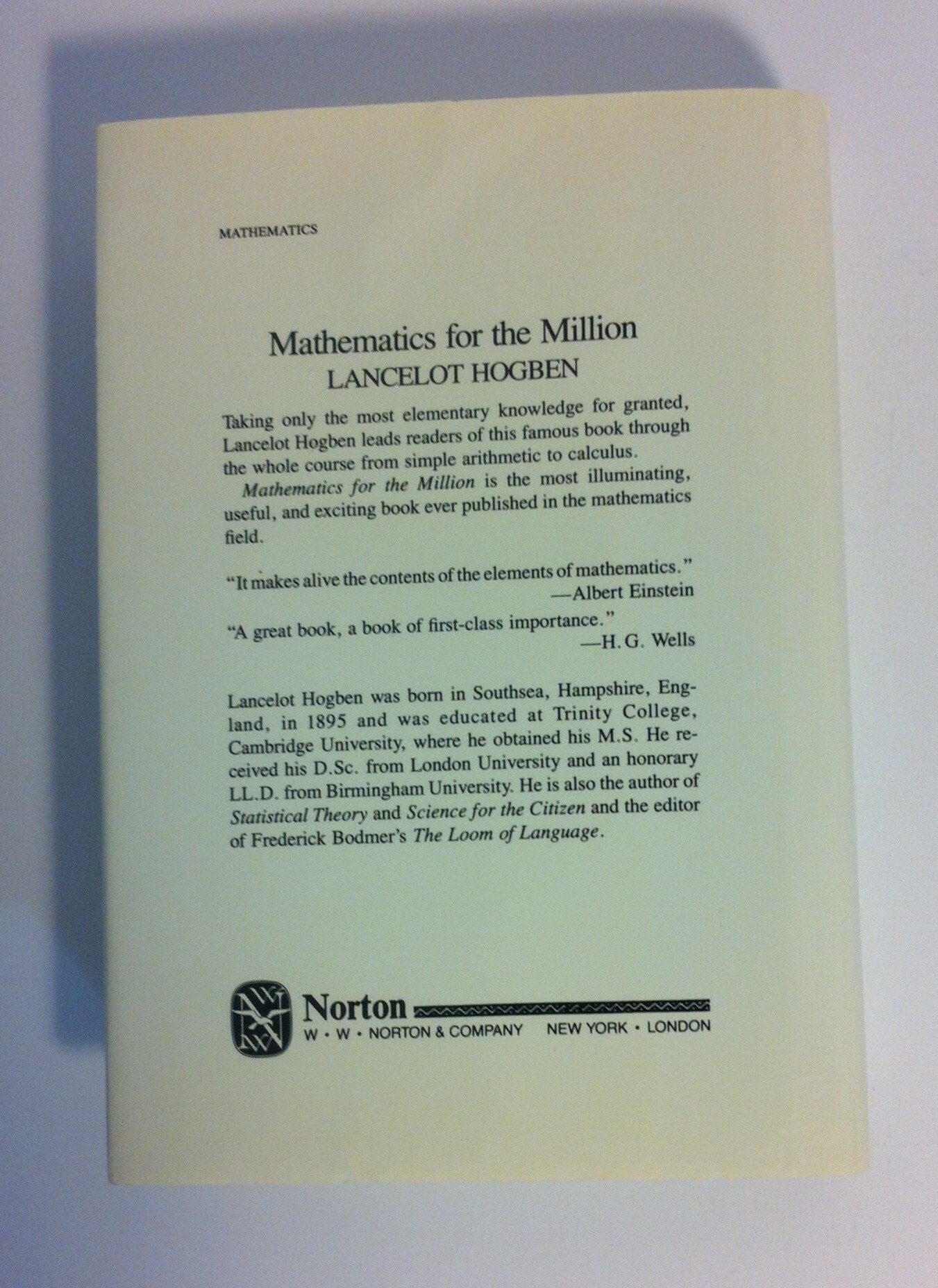 Mathematics For The Million