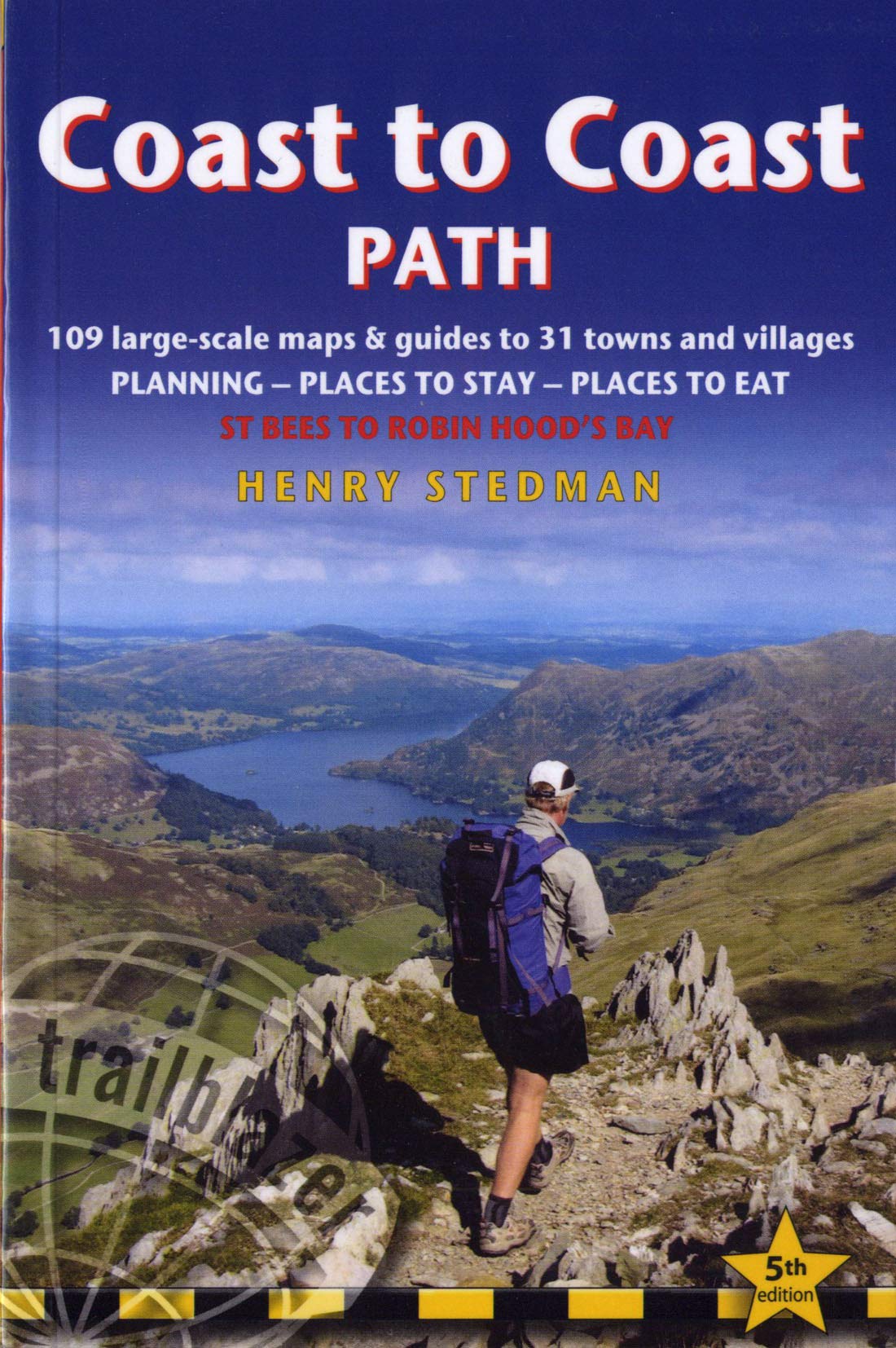 Coast to Coast Path: British Walking Guide With 109 LargeScale Walking Maps, Places To Stay, Places To Eat,Used