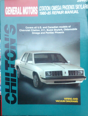 General Motors Citation, Omega, Phoenix, and Skylark, 19801985 Repair Manual (Chilton's Total Car Care Repair Manual),Used