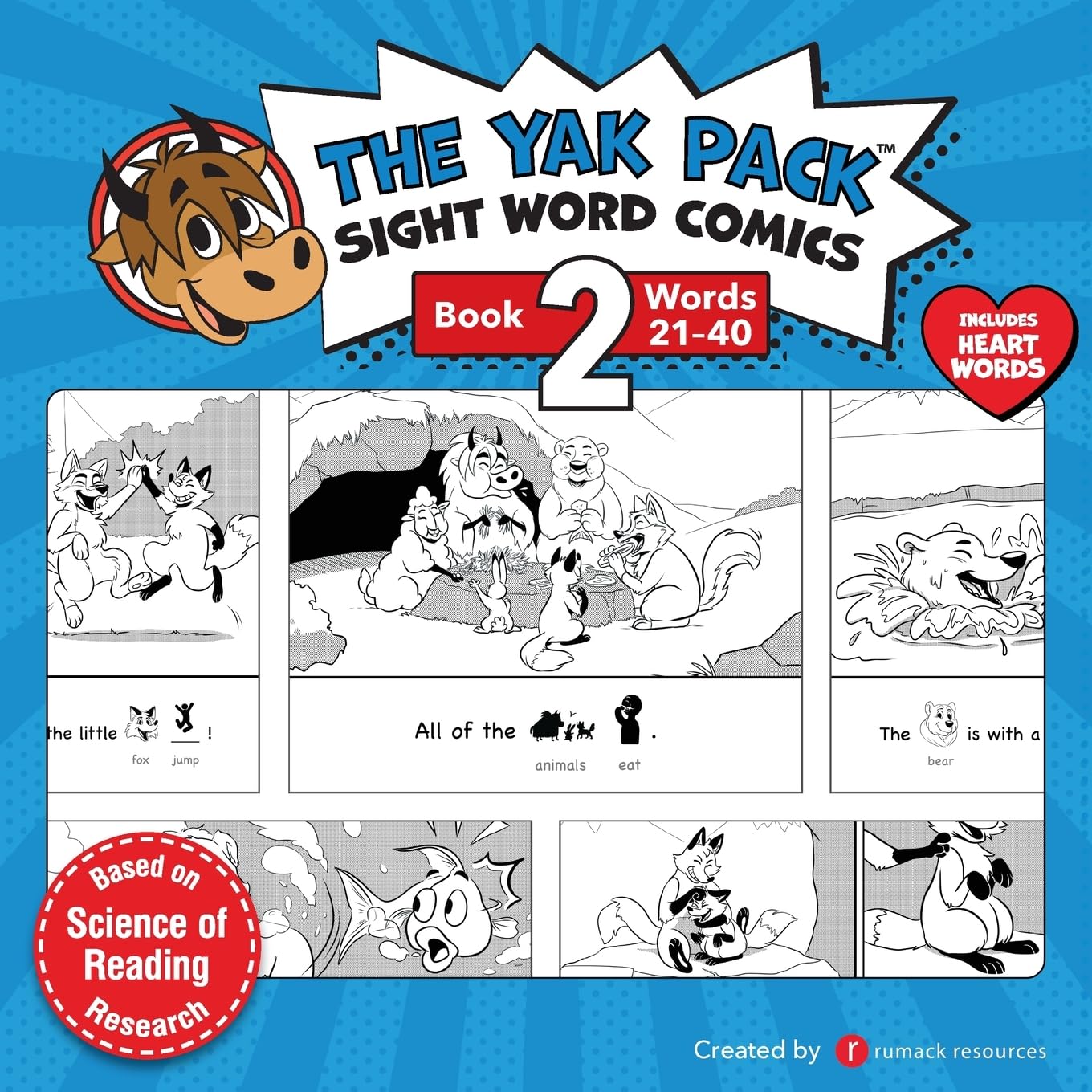 The Yak Pack: Sight Word Stories: Book 2: Comic Books to Practice Reading Dolch Sight Words (2140) (The Yak Pack Comics Complet,Used
