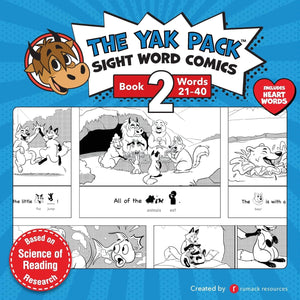 The Yak Pack: Sight Word Stories: Book 2: Comic Books to Practice Reading Dolch Sight Words (2140) (The Yak Pack Comics Complet,Used