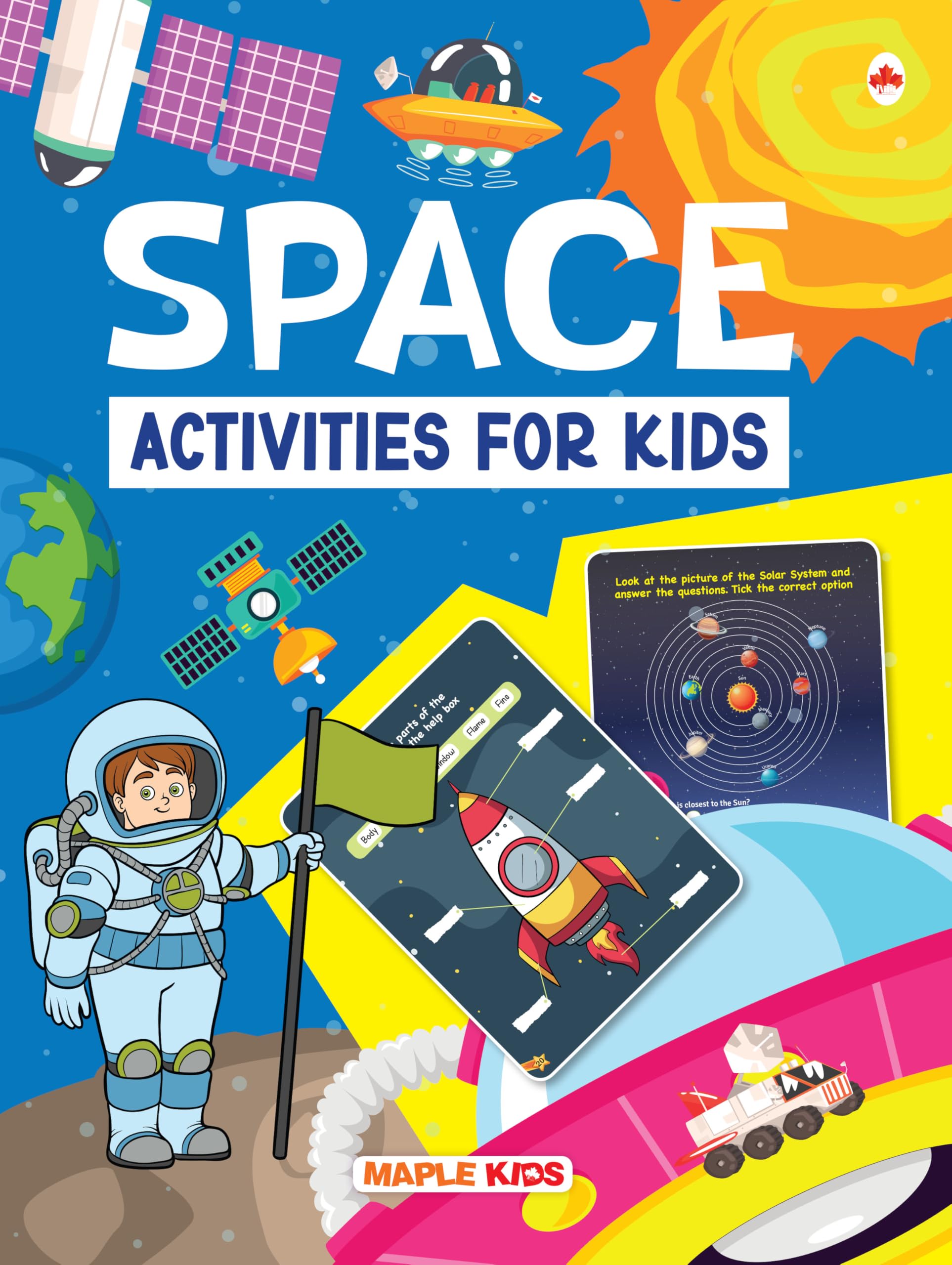 Activity Book For Kids - Space Activities - Solar System - Activities For Cognitive Development - Brilliant Brain Activities For Children - Age 3+
