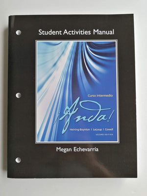 Student Activities Manual for Anda! Curso intermedio,New