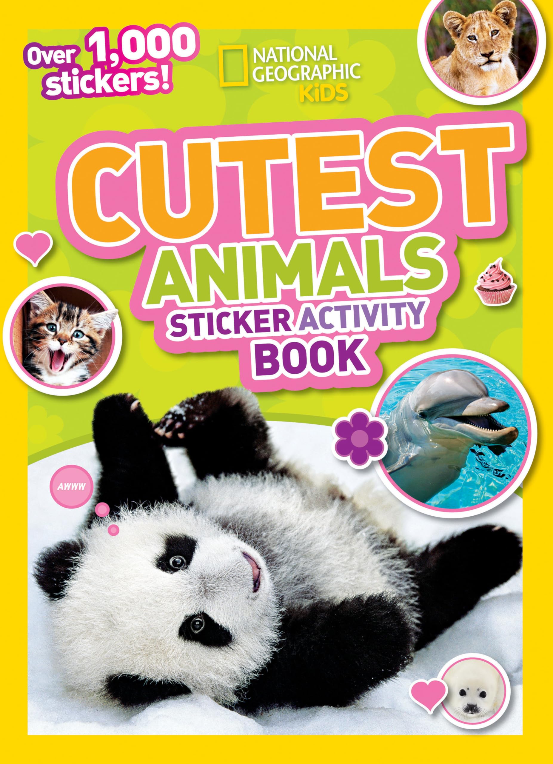 National Geographic Kids Cutest Animals Sticker Activity Book: Over 1,000 stickers!,Used