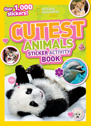 National Geographic Kids Cutest Animals Sticker Activity Book: Over 1,000 stickers!,Used