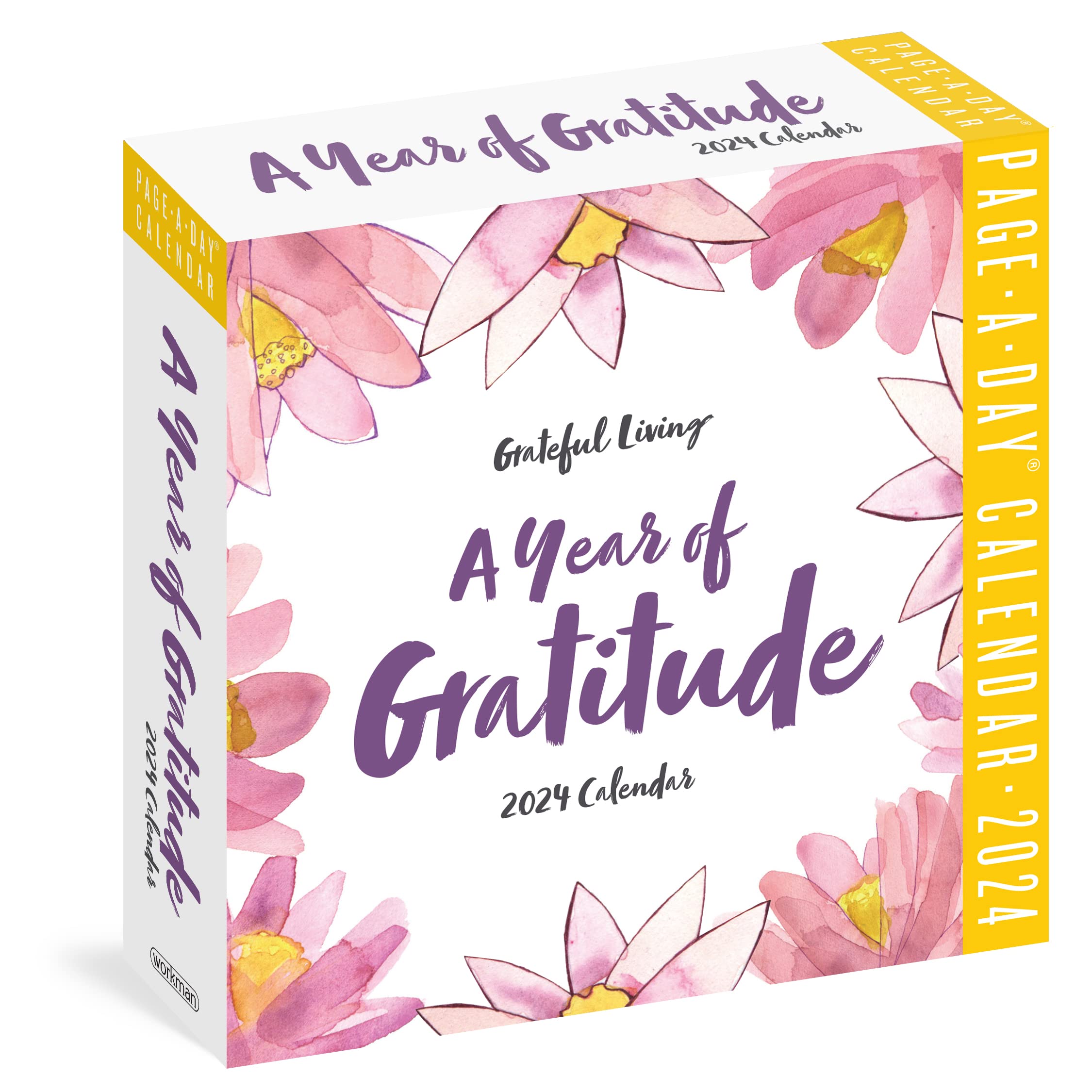 A Year of Gratitude PageADay Calendar 2024: Wake Up Grateful,Used