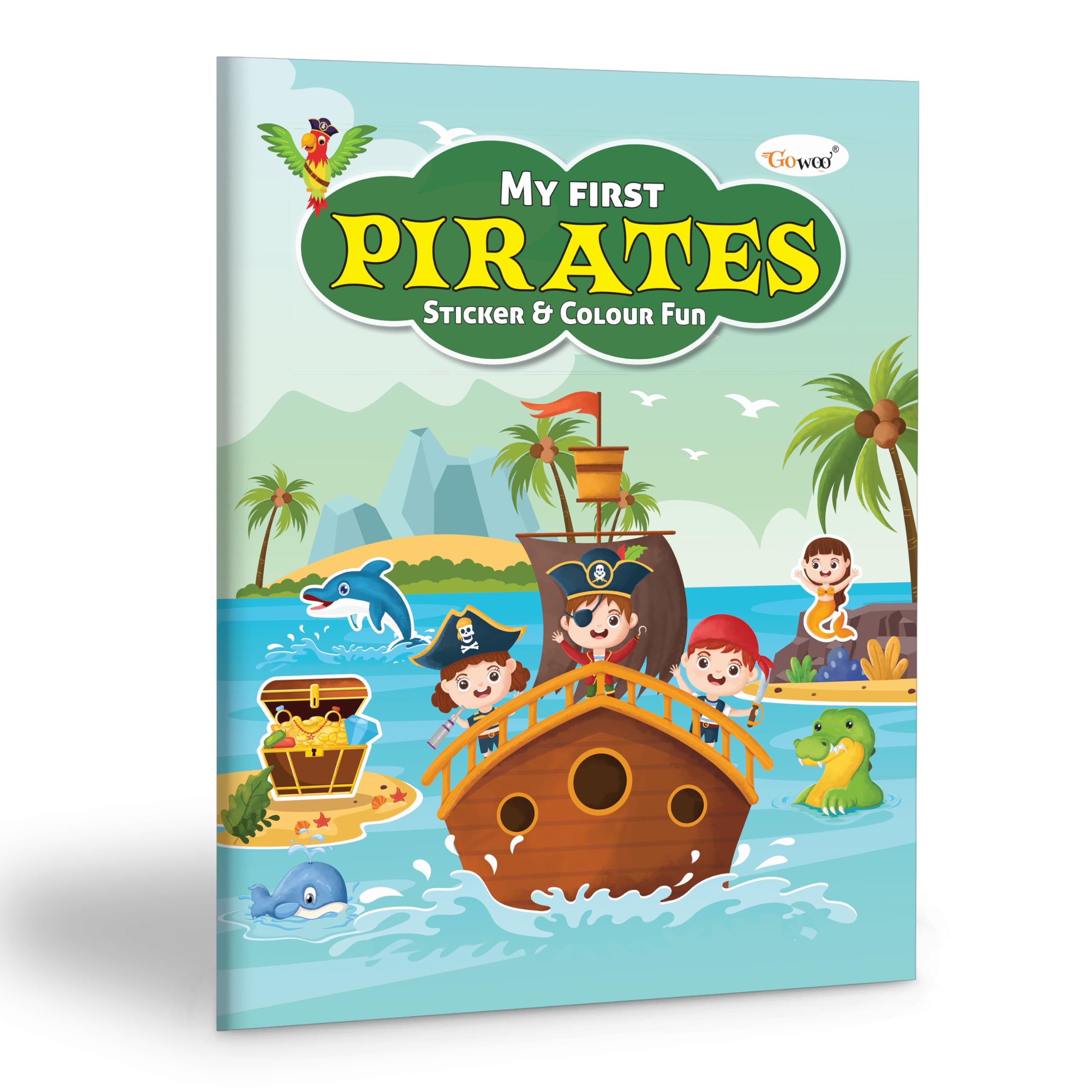 My First Pirates Sticker And Colour Fun : Kids Colouring Book, Educational Coloring Book, Kids Sticker Coloring Book, Fun Coloring And Sticker Book For Young Kids