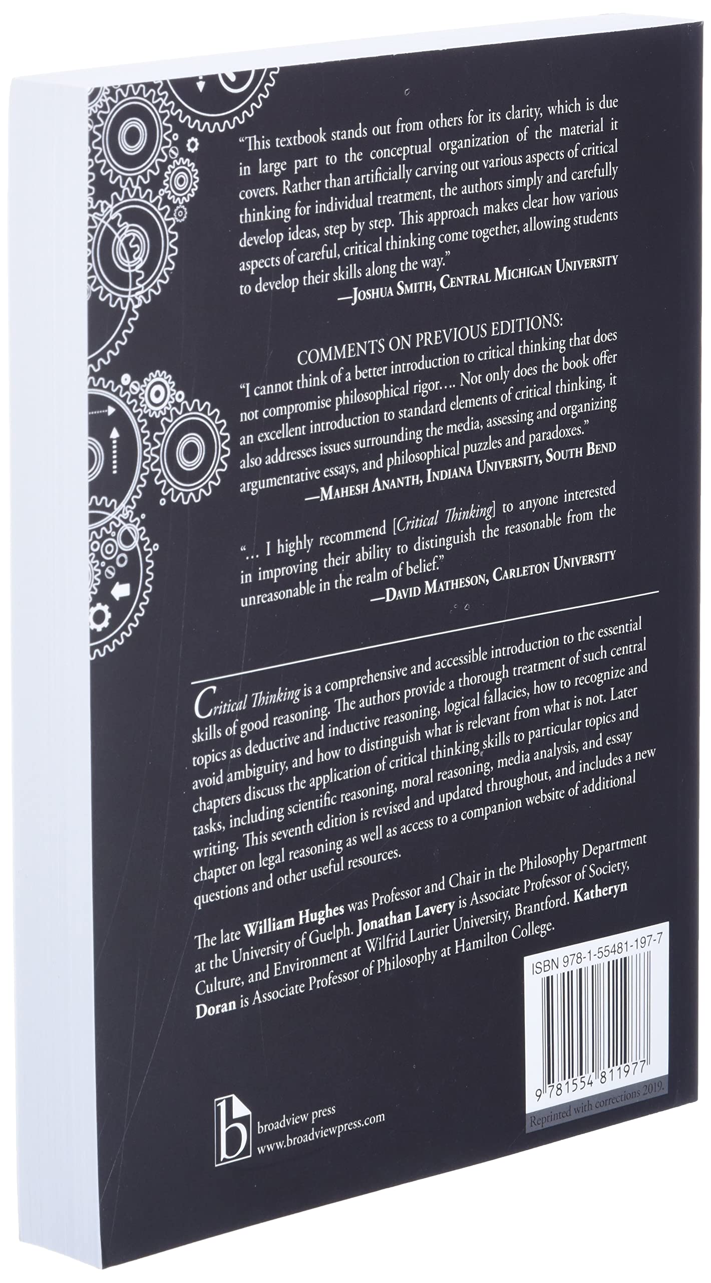 Critical Thinking: An Introduction to the Basic Skills  Seventh Edition,Used