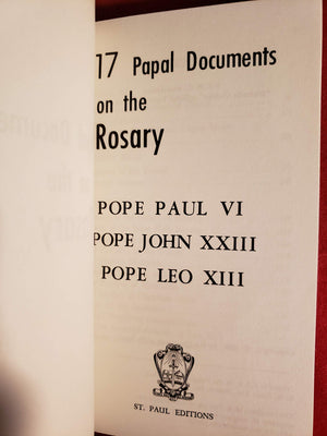 17 Papal Documents on the Rosary,Used