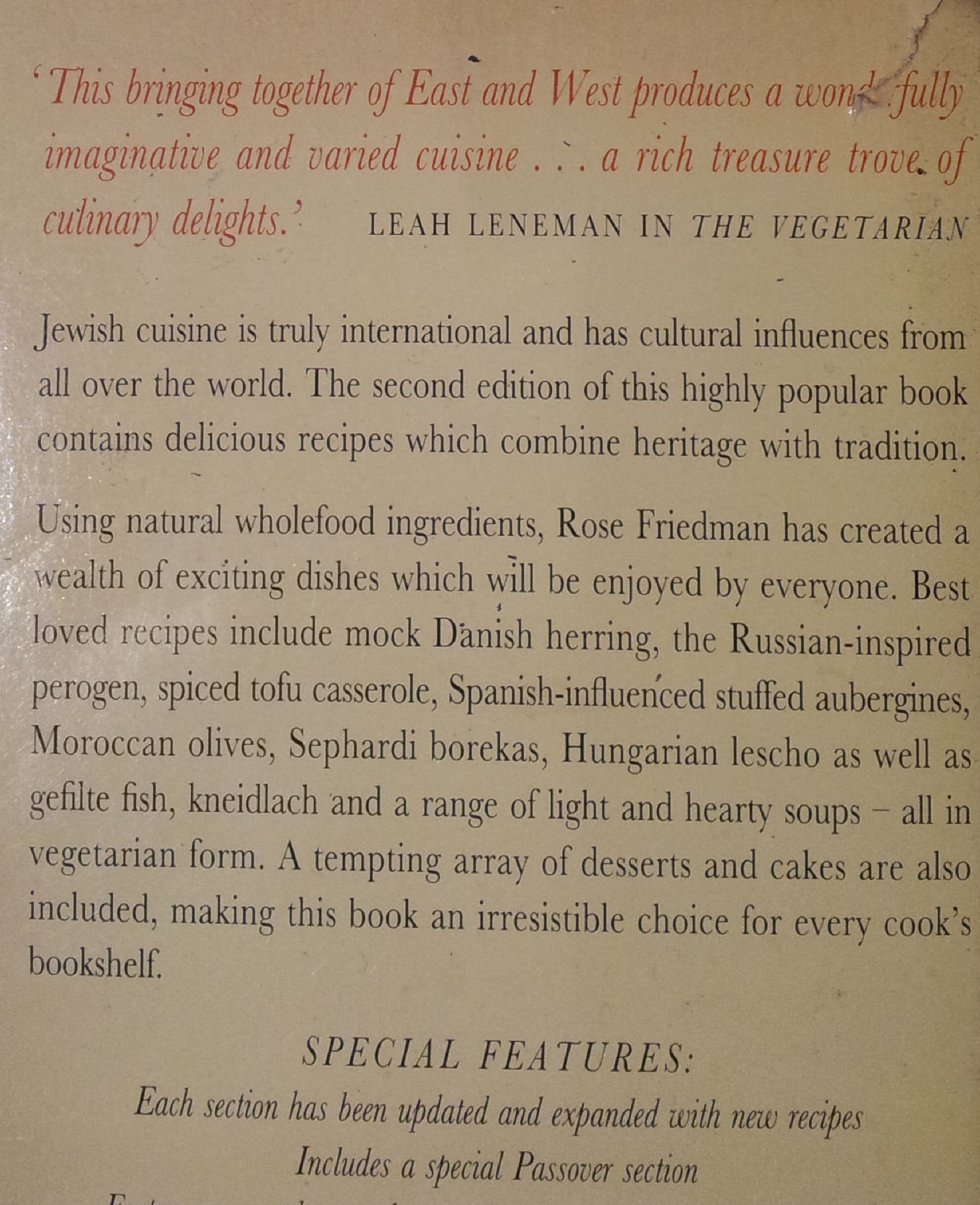 Jewish Vegetarian Cooking,Used