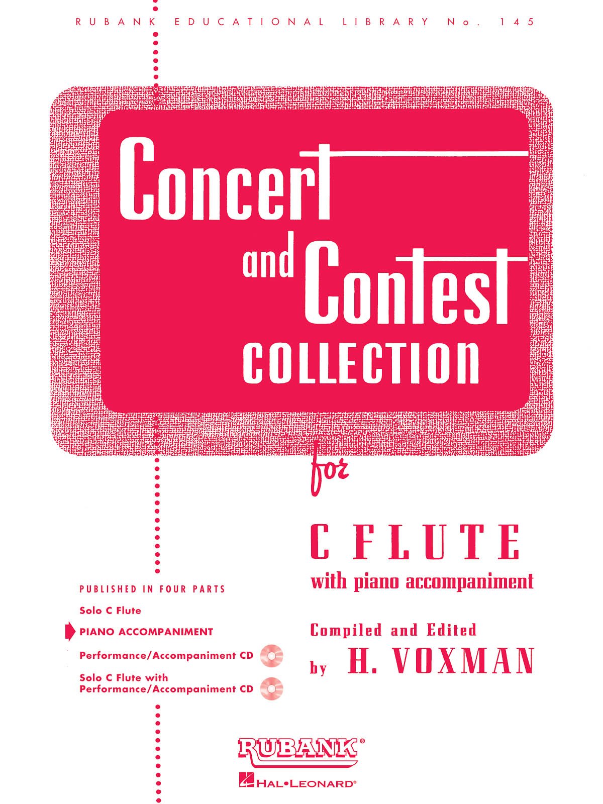 Concert and Contest Collection for C Flute: Piano Accompaniment (Rubank Educational Library, 145),New