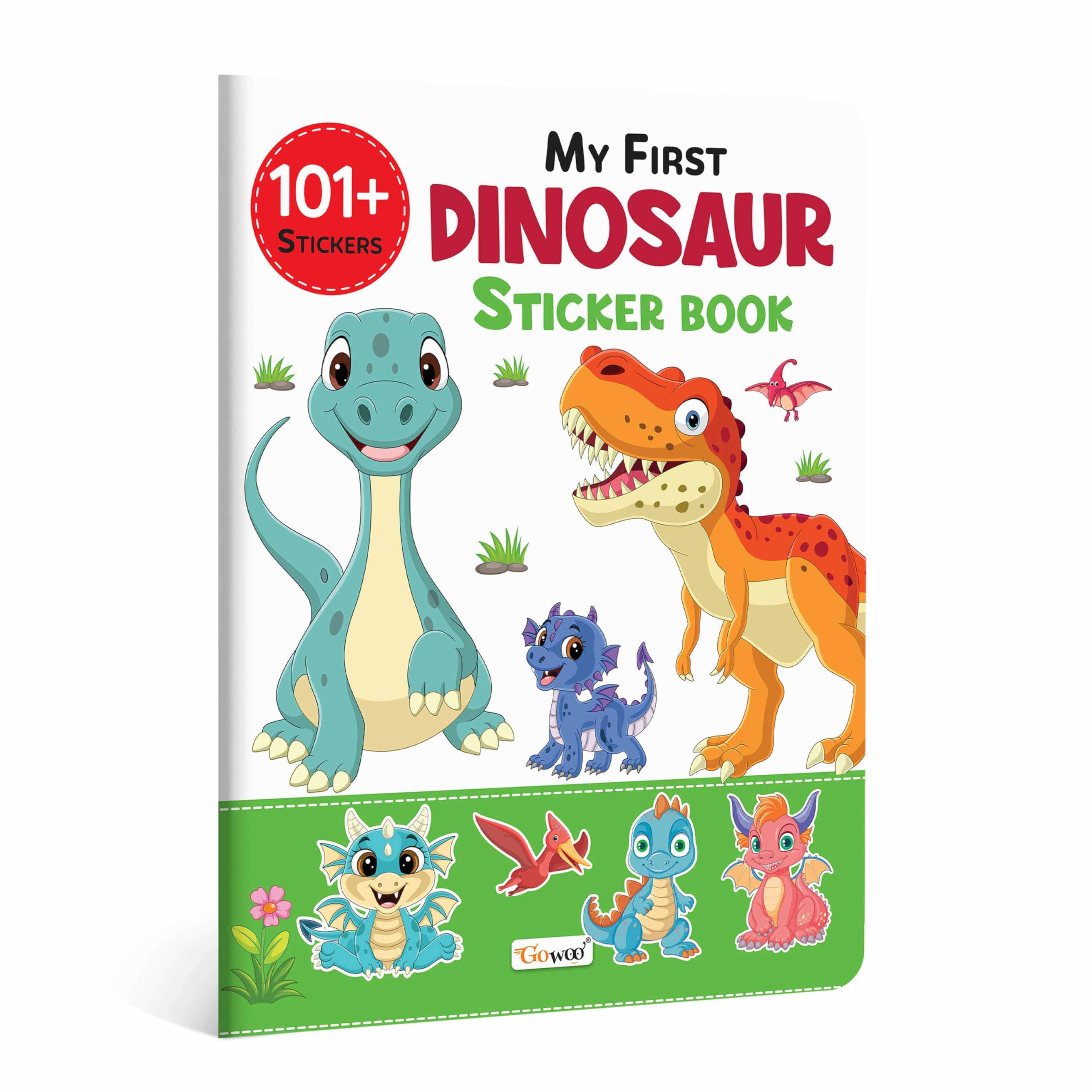 My First Dinosaur Sticker Book: Adventure With 101+ Stickers - Activity Book For Kids, Kids Activity Book, Sticker Fun And Learning For Kids Ages 3-12