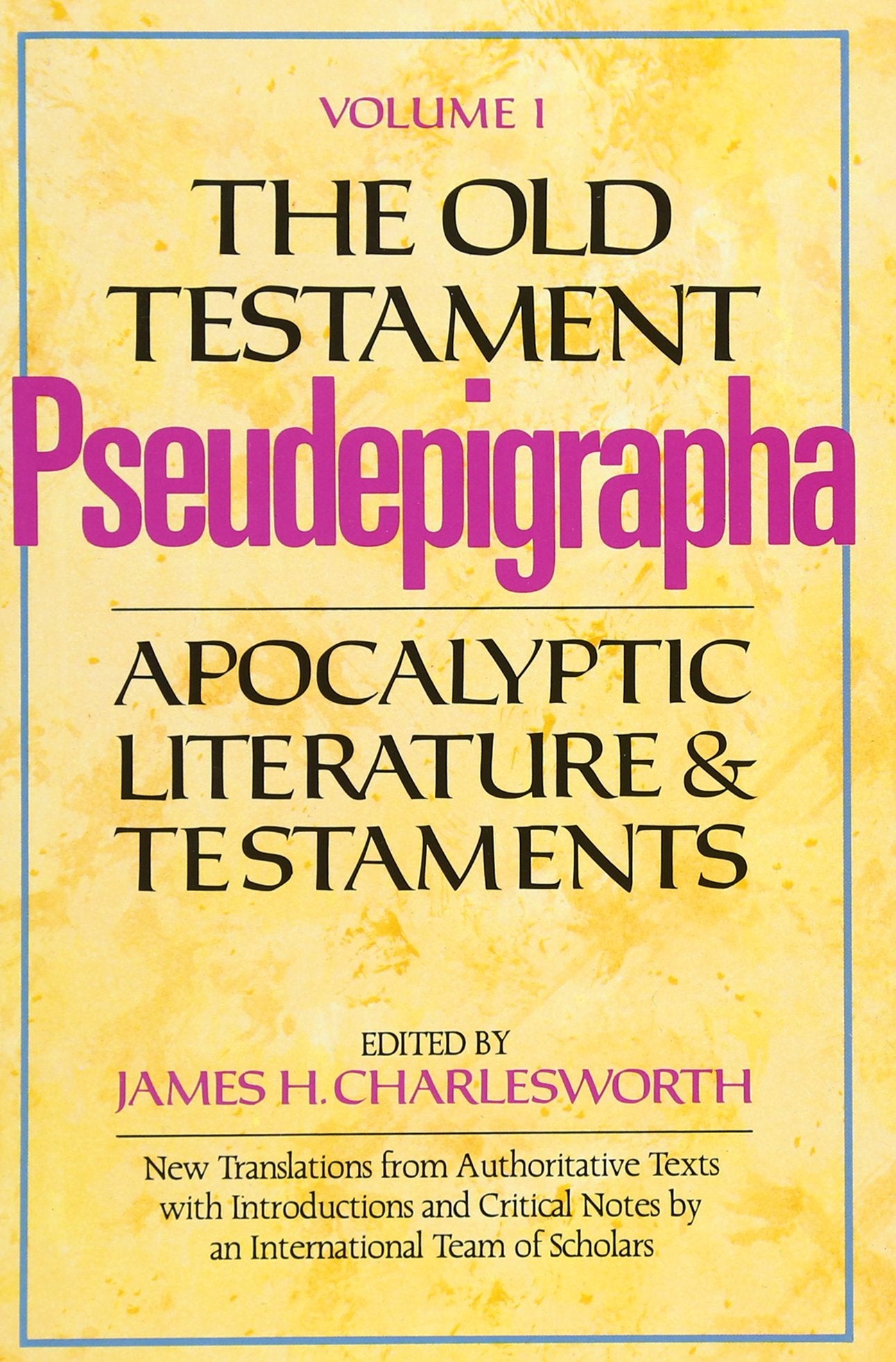 The Old Testament Pseudepigrapha, Volume 1: Apocalyptic Literature and Testaments (The Anchor Yale Bible Reference Library),Used