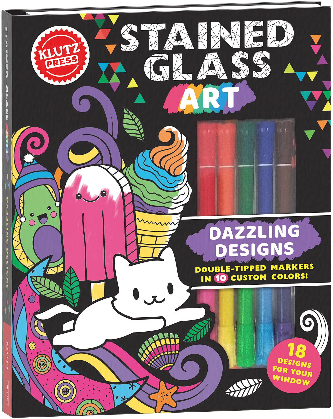 Stained Glass Art: Dazzling Designs (Klutz Activity Book),New