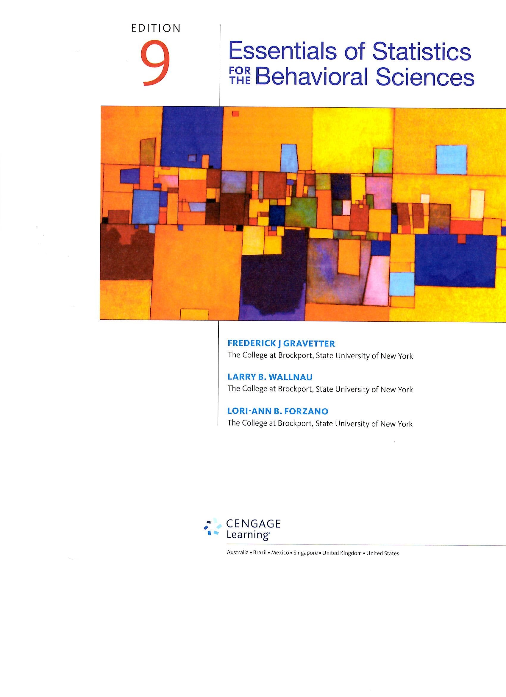 Essentials Of Statistics For The Behavioral Sciences, Looseleaf Version