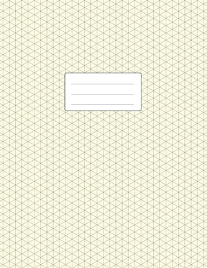 Isometric Grid Notebook  3D Graph Paper: Large Size 8.5x11  110 Pages  Soft Cover Book  For Technical Drawing, Perspective Art,,Used