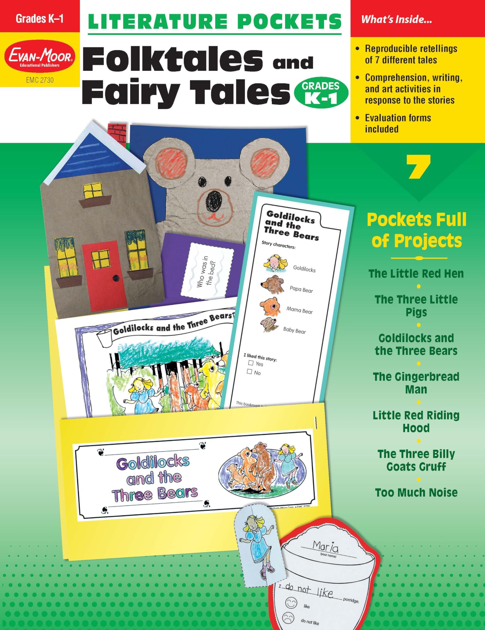 Literature Pockets, Folk Tales And Fairy Tales, Grades K1,New