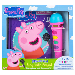 Peppa Pig  Sing with Peppa! Microphone and Look and Find Sound Activity Book Set  PI Kids (PlayASong),Used