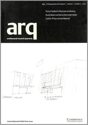 arq: Architectural Research Quarterly: Volume 7, Part 2,Used