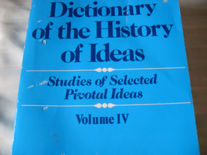 Dictionary of the History of Ideas: 004,Used