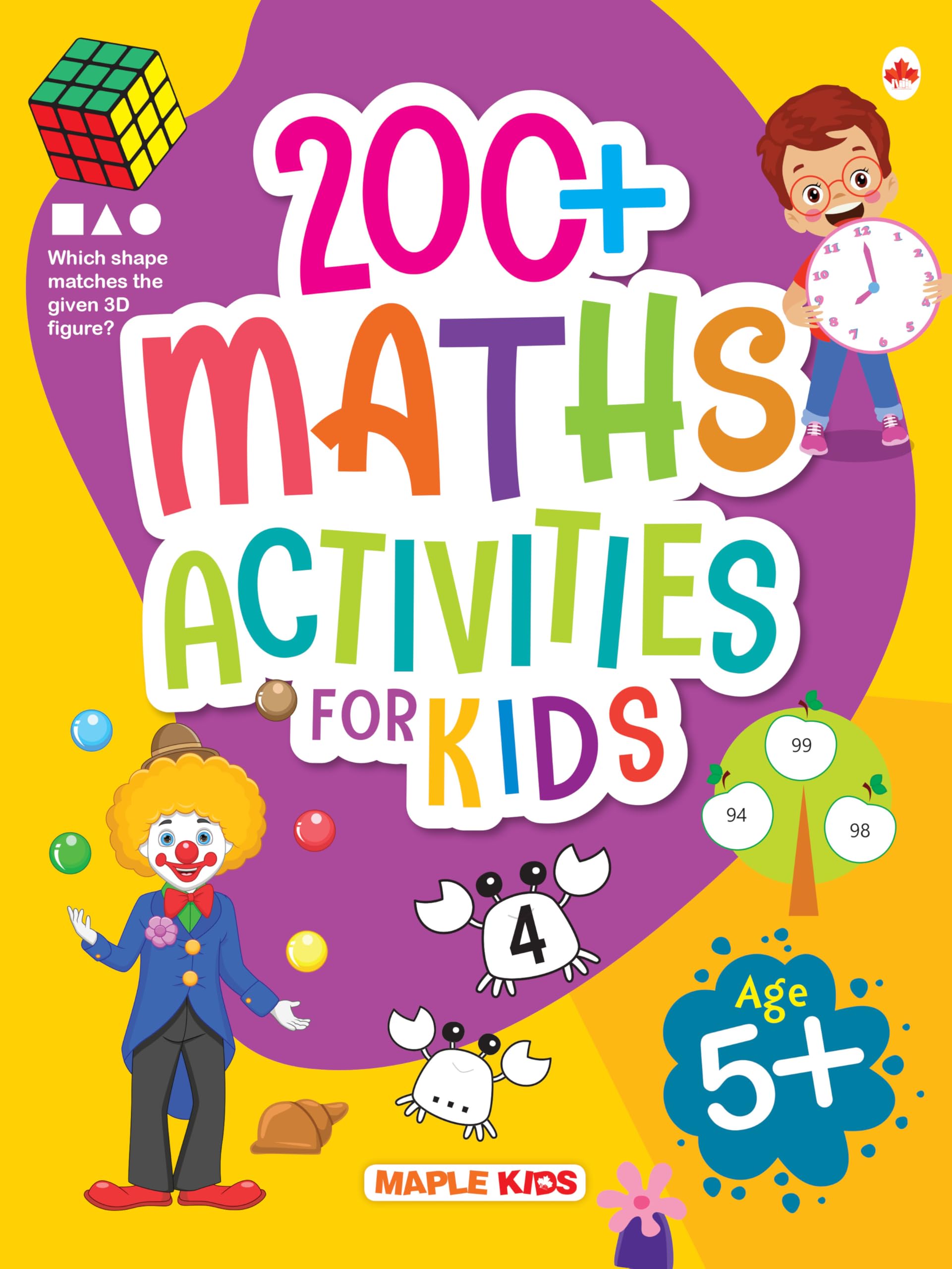Math Activity Book For Kids - 200+ Activities For Age 3+ Years - Counting - Addition - Subtraction - Math Activities For Nursery, Pre-School Children