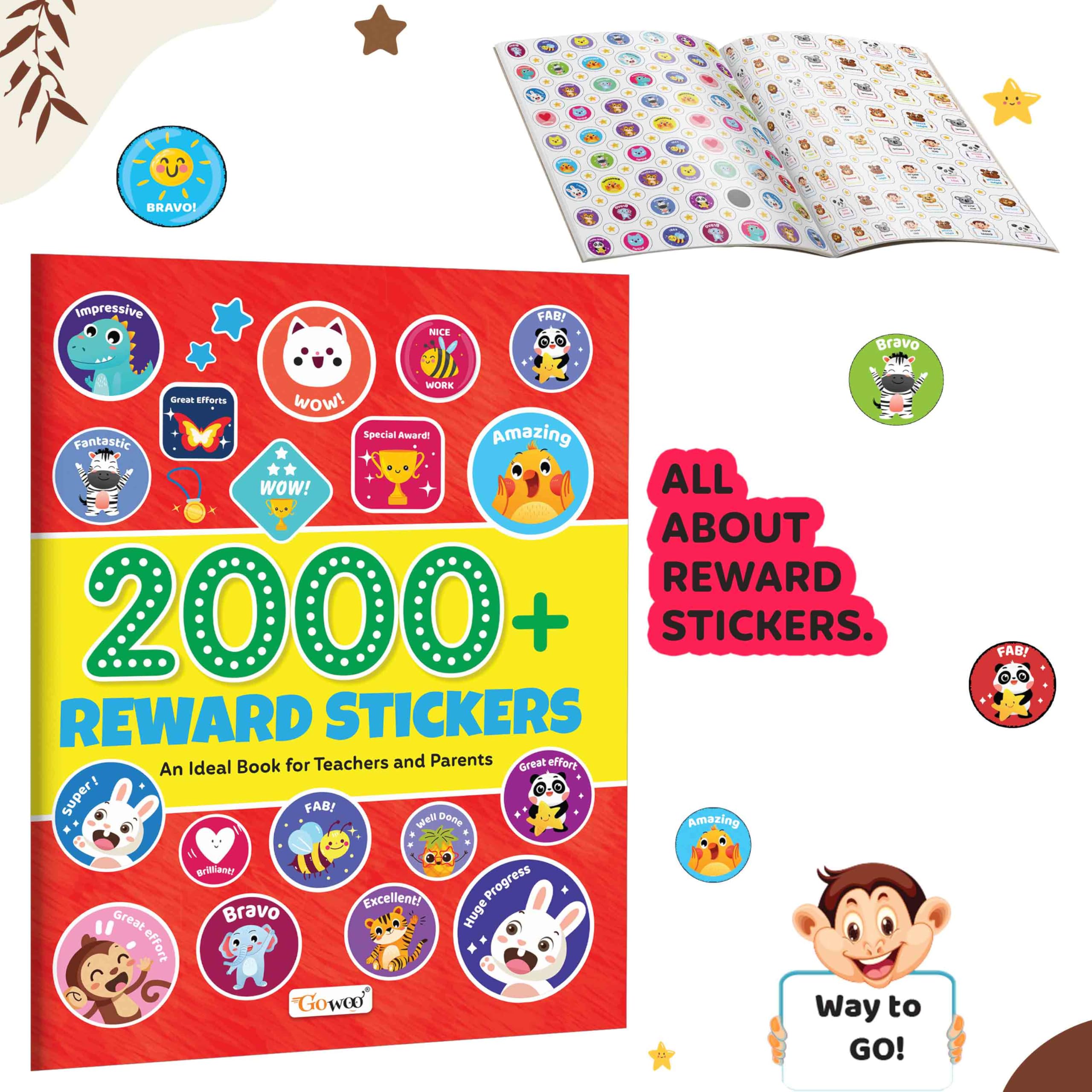 2000+ Reward Stickers : Kids Reward Stickers Book, Great For Teachers And Parents, Motivational And Fun Sticker Book With Over 2000 Stickers