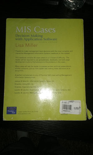 MIS Cases: Decision Making wih Application Software (4th Edition),Used