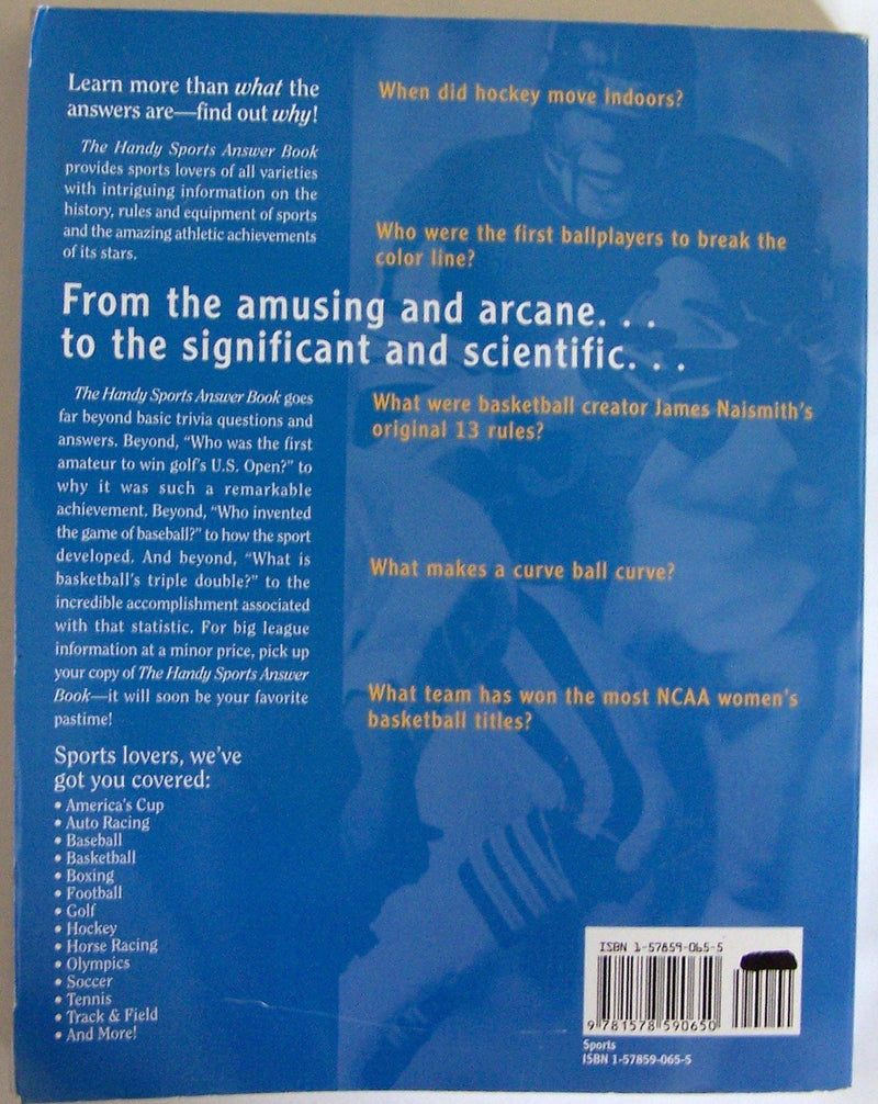 The Handy Sports Answer Book,Used