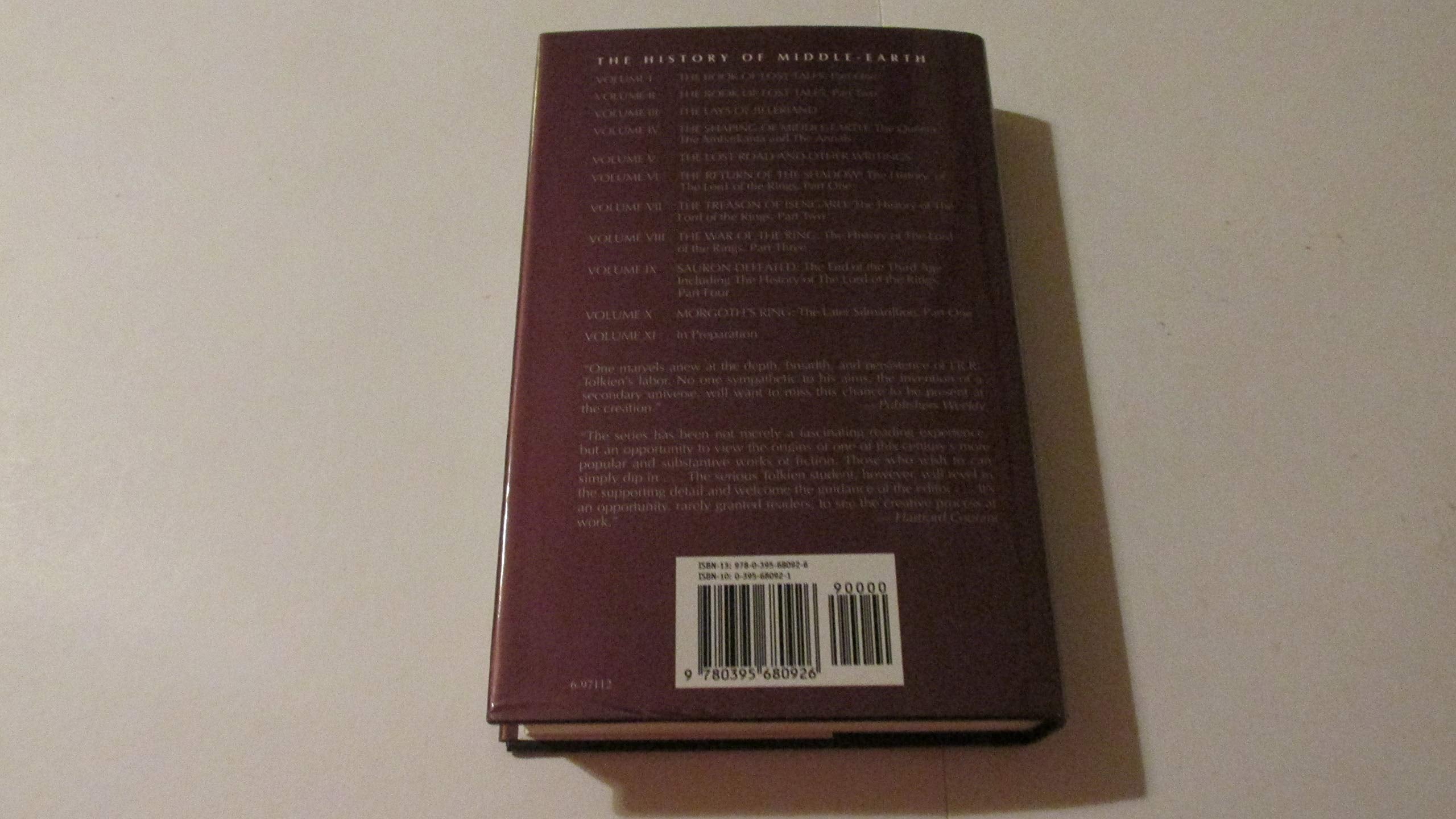 Morgoth'S Ring: The Later Silmarillion, Part 1, Vol. 1,New