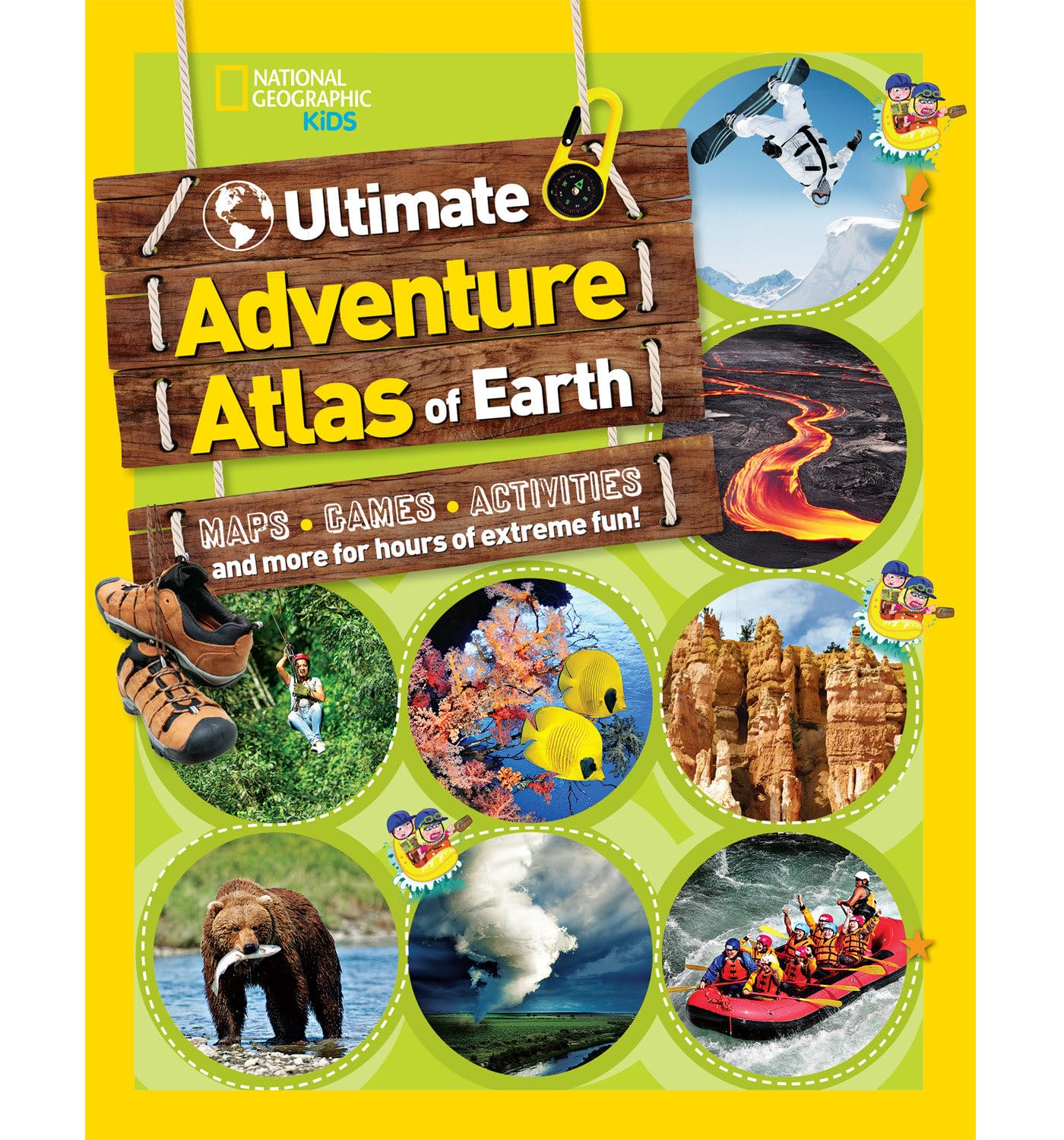 The Ultimate Adventure Atlas of Earth: Maps, Games, Activities, and More for Hours of Extreme Fun! (National Geographic Kids),Used