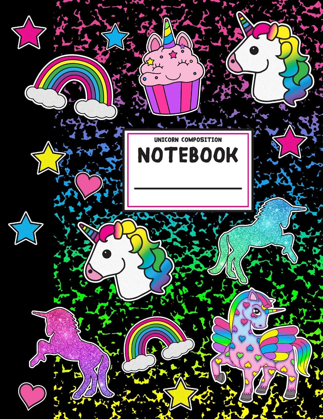 Unicorn Rainbow Composition Notebook: Wide Ruled School Office Home Student Teacher 112 Pages (Unicorn Composition Notebooks),Used