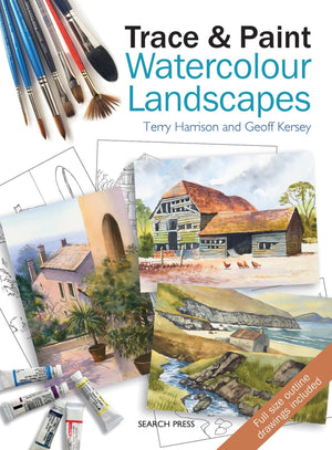 Trace & Paint Watercolour Landscapes,Used